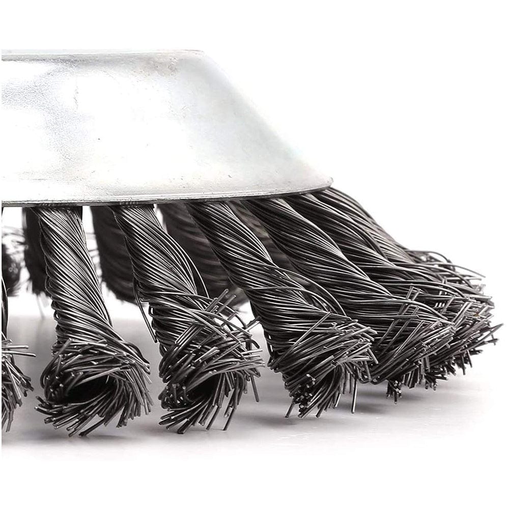 Steel Wire Weed Trimmer Attachment for String Trimmers – 36-Bristle Brush Head for Edging & Tough Weeds – 6 in Diameter | Thomler