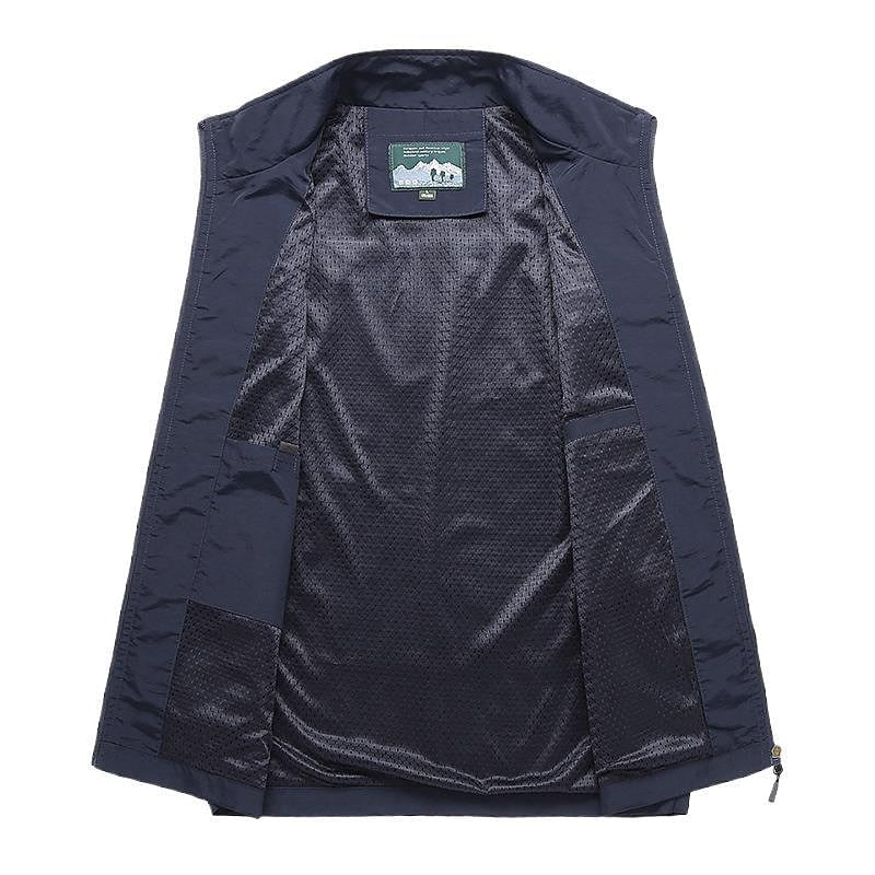 Quick-Dry Mesh Vest for Men Multi-Pocket Outdoor Fishing Hiking Travel Sleeveless Jacket Breathable Lightweight Adventure Gear | Thomler