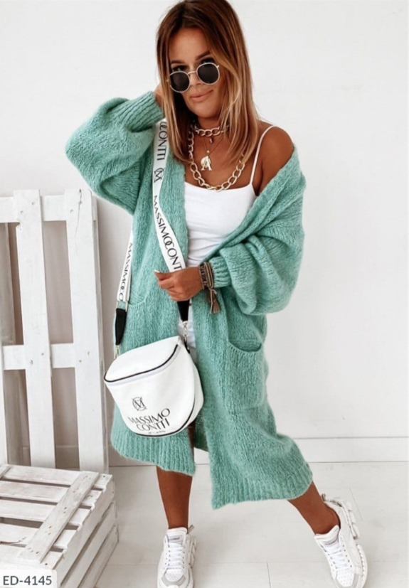 Open-Front Cardigan Sweater with Side Pockets for Women – Lightweight Knit Long Sleeve Layering Piece for Fall & Winter | Thomler