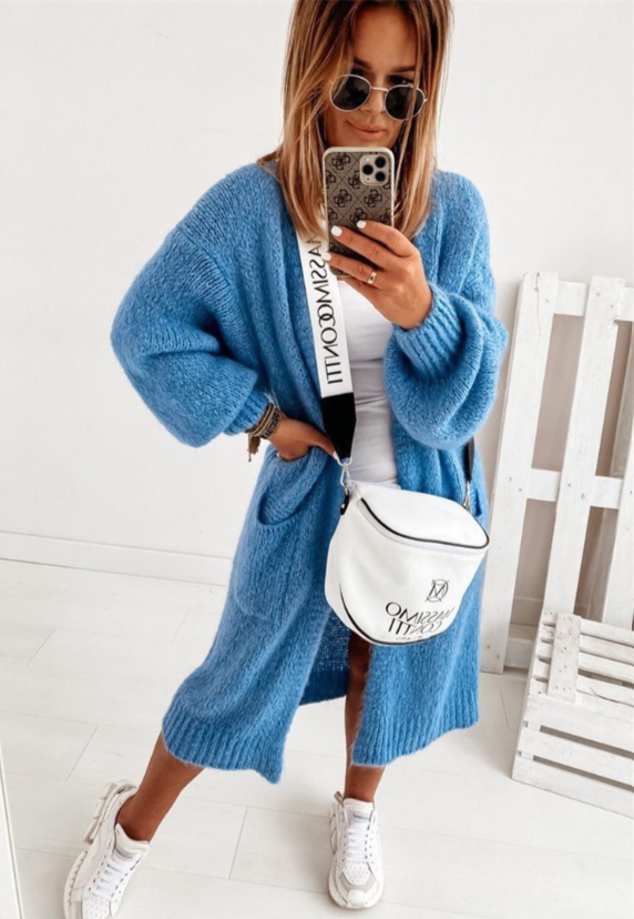 Open-Front Cardigan Sweater with Side Pockets for Women – Lightweight Knit Long Sleeve Layering Piece for Fall & Winter | Thomler