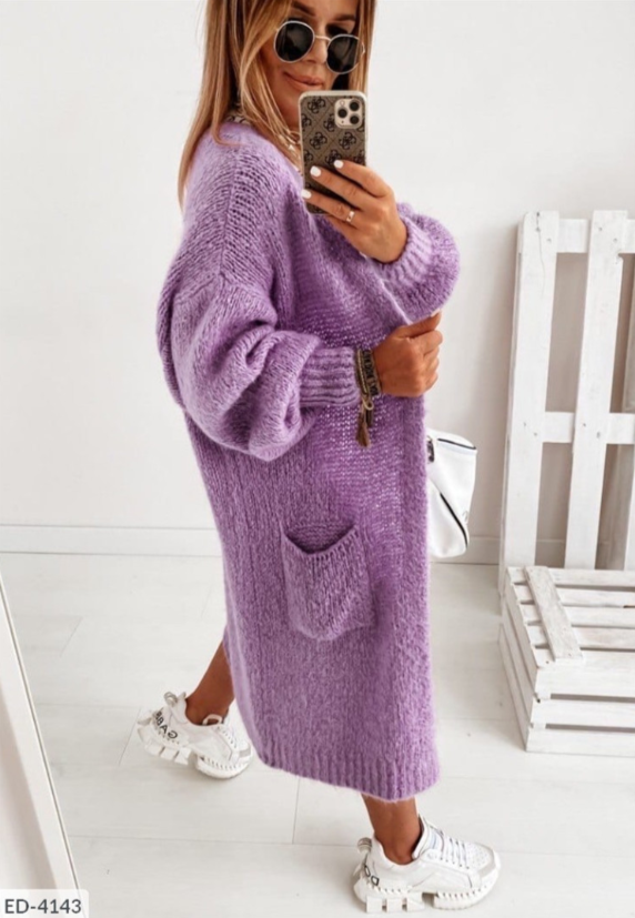 Open-Front Cardigan Sweater with Side Pockets for Women – Lightweight Knit Long Sleeve Layering Piece for Fall & Winter | Thomler