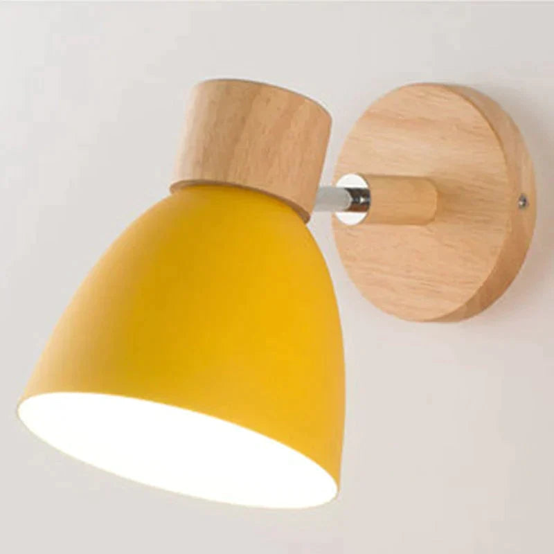 Wall-Mount Reading Sconce with Wood Accent & Adjustable Arm for Bedroom, Living Room & Home Office | Thomler