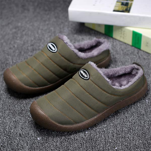 Men's Fleece-Lined Slippers with Non-Slip Sole for Indoor & Outdoor Winter Comfort | Thomler