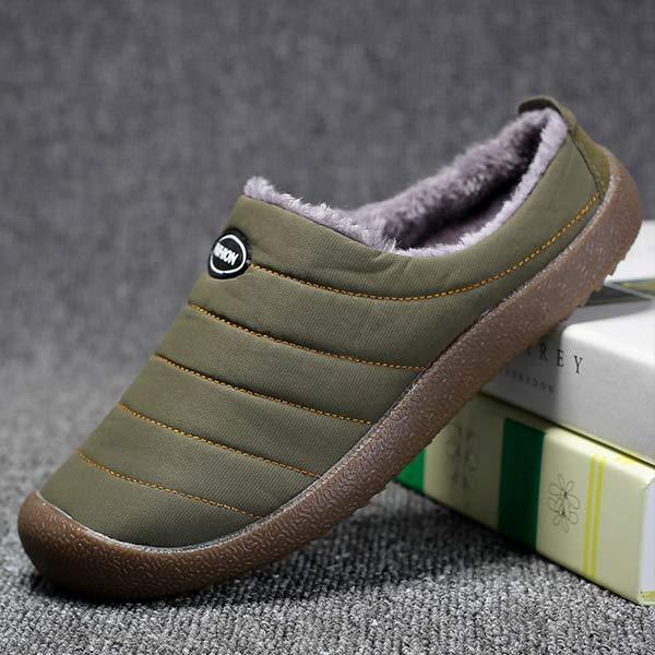 Men's Fleece-Lined Slippers with Non-Slip Sole for Indoor & Outdoor Winter Comfort | Thomler