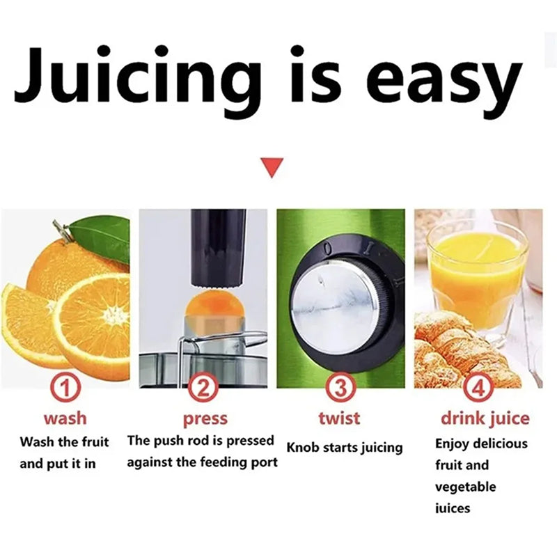 High-Power Centrifugal Juice Extractor with Wide-Mouth Feeder & 2-Speed Control for Whole Fruits & Vegetables – 800W Motor | Thomler