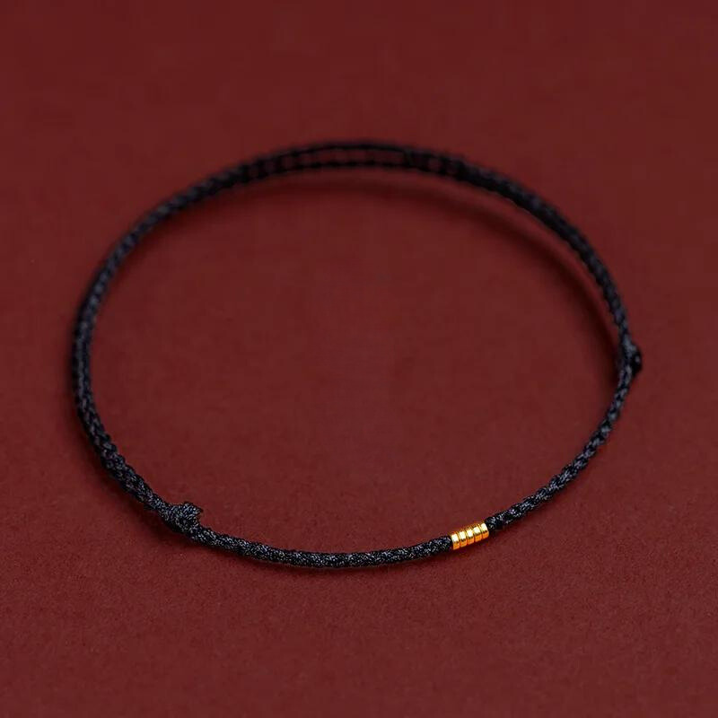 Adjustable Red String Bracelet with Protective Beads for Spiritual Defense & Good Luck Charm | Handcrafted Cord Jewelry | Thomler
