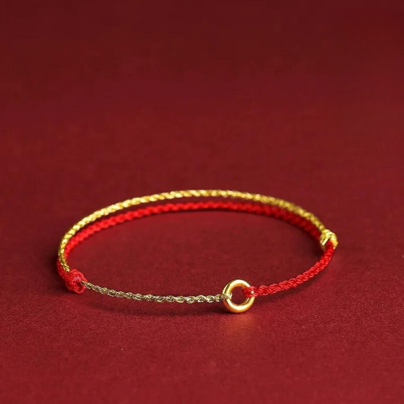 Adjustable Red String Bracelet with Protective Beads for Spiritual Defense & Good Luck Charm | Handcrafted Cord Jewelry | Thomler