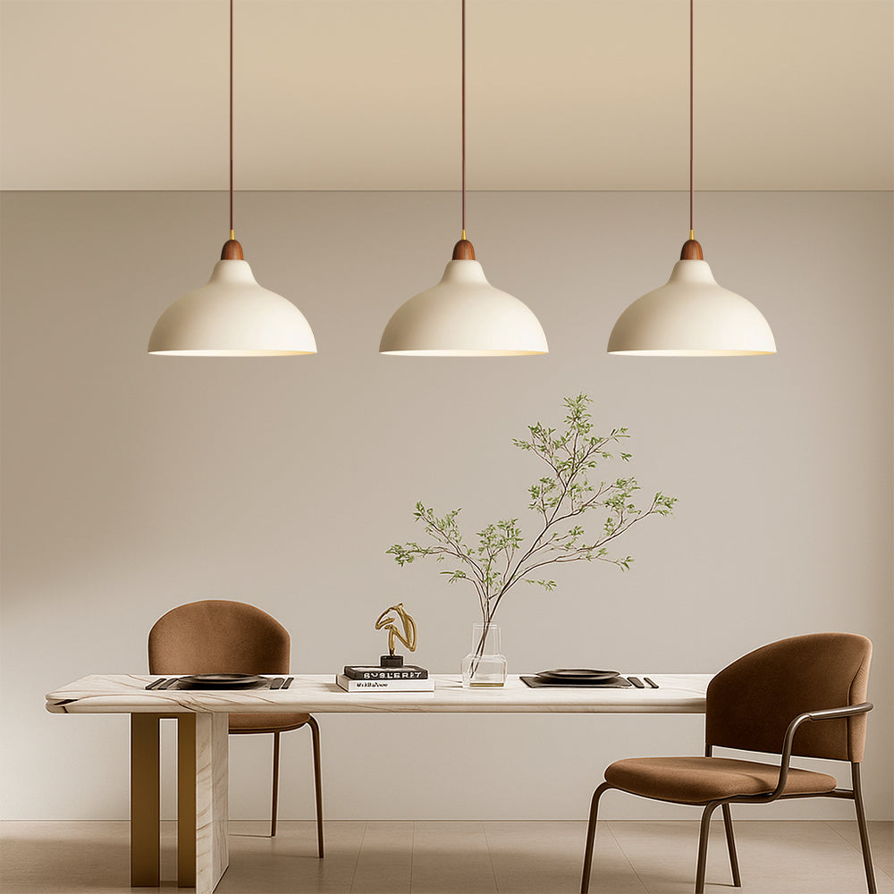 Nordic Wood & Metal Pendant Light – Height-Adjustable Drop Ceiling Fixture for Kitchen Island & Dining Room | Thomler