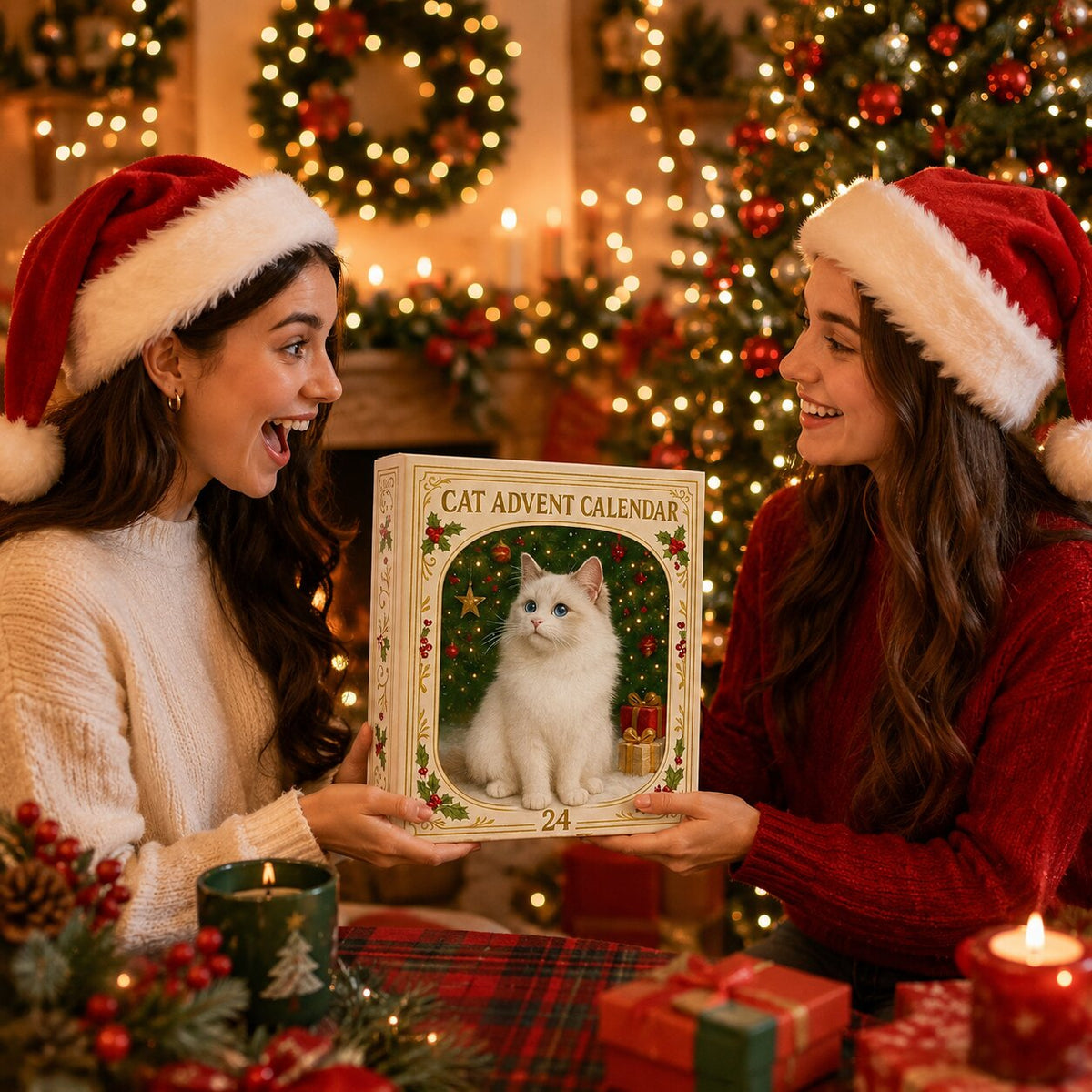 Feline Holiday Countdown Calendar 2026 – 24 Days of Cat-Themed Surprises for Christmas | Thomler
