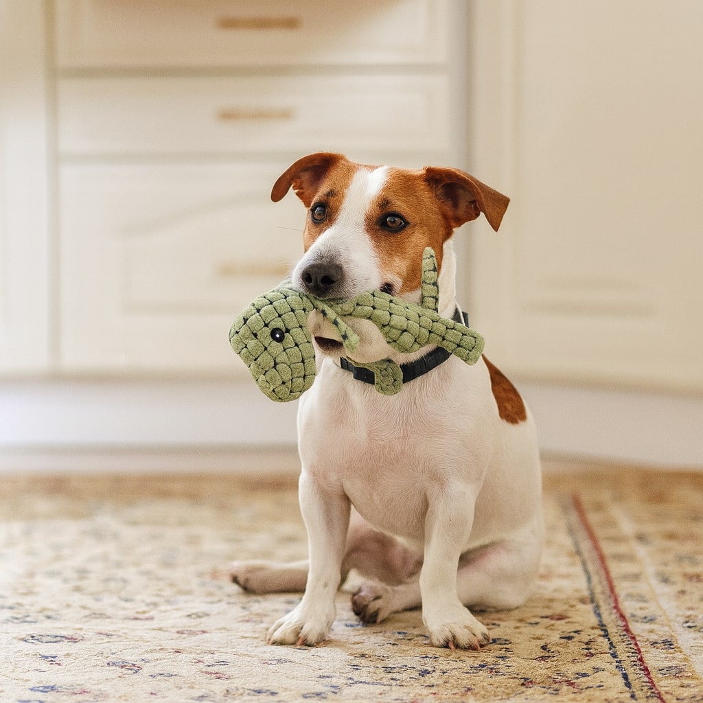 Dinosaur Dog Chew Toy - Heavy Duty Plush for Aggressive Chewers - Dental Care & Interactive Play for Puppies & Large Dogs | Thomler