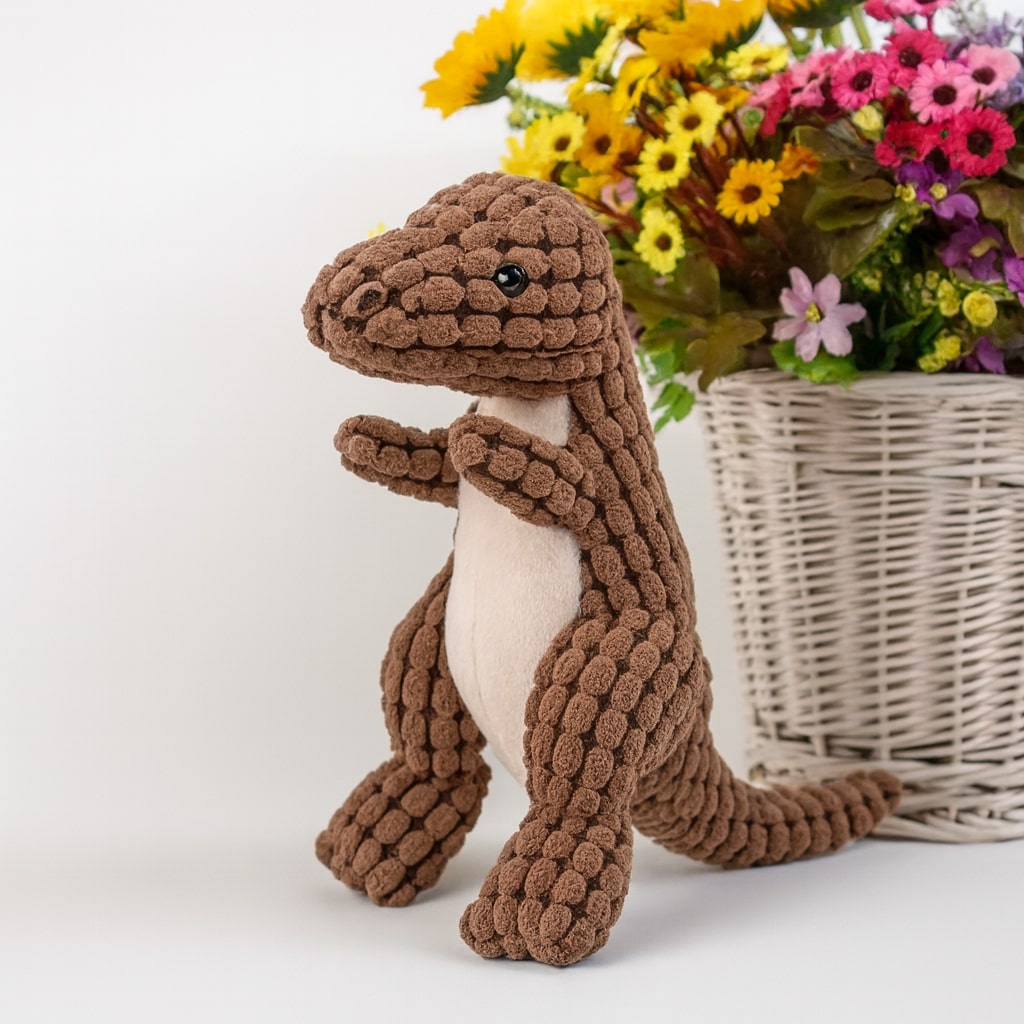 Dinosaur Dog Chew Toy - Heavy Duty Plush for Aggressive Chewers - Dental Care & Interactive Play for Puppies & Large Dogs | Thomler