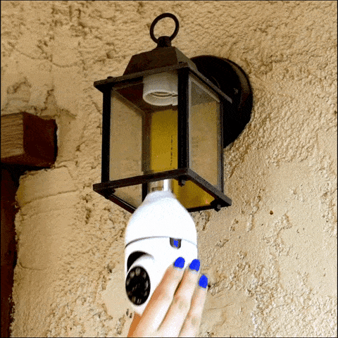 Smart LED Security Camera Bulb with 360° View, Motion Detection & Two-Way Audio for Home or Office | Thomler