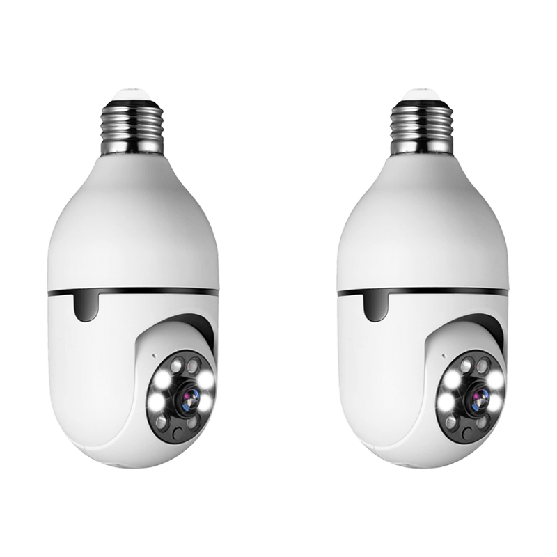 Smart LED Security Camera Bulb with 360° View, Motion Detection & Two-Way Audio for Home or Office | Thomler