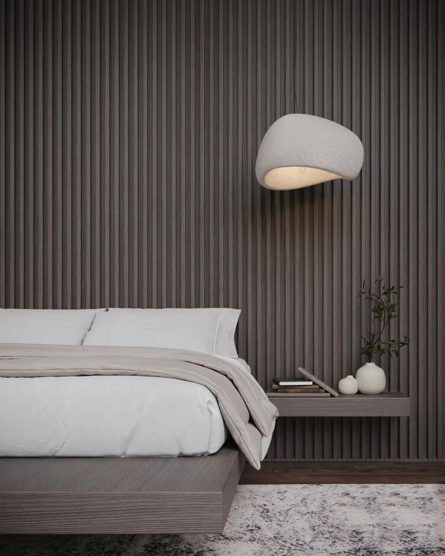 Khmara Pendant Light LED 11.8 in Grey Indoor Ceiling Lamp Adjustable Hanging | Thomler