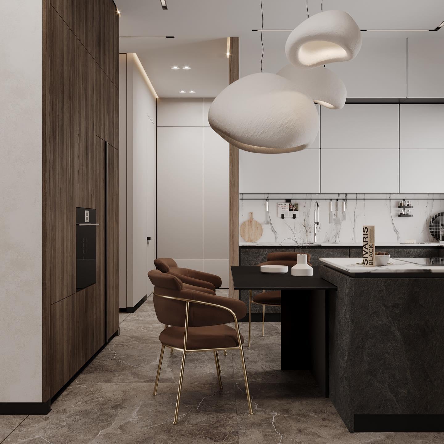 Khmara Pendant Light LED 11.8 in Grey Indoor Ceiling Lamp Adjustable Hanging | Thomler