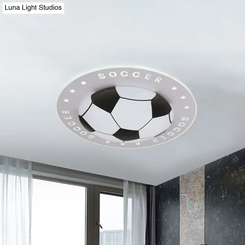 Soccer Ball Ceiling Light Fixture for Kids Room LED Flush Mount 16.5" 20.5" Sports Theme Bedroom Lighting Boys Girls Nursery Acrylic Shade | Thomler