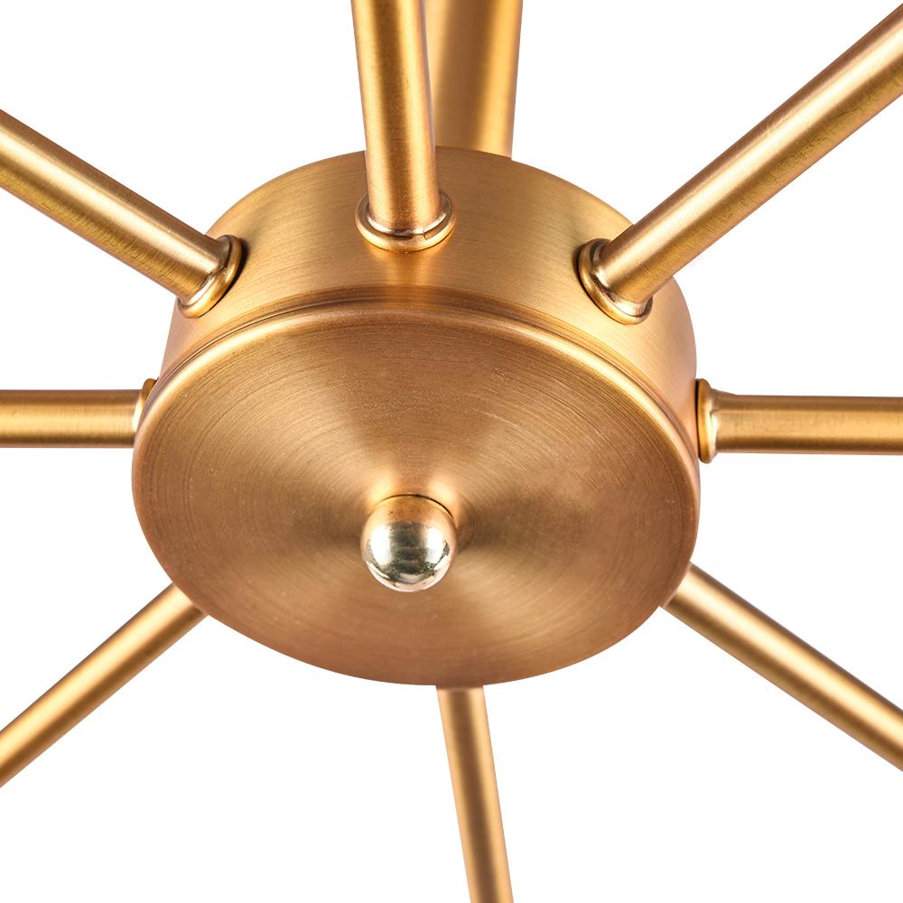 Ceiling Lamp Metal 60.0 cm Black Semi Flush Dining Room Kitchen Sputnik Light Fixture Eight Arm Modern Ceiling Light | Thomler