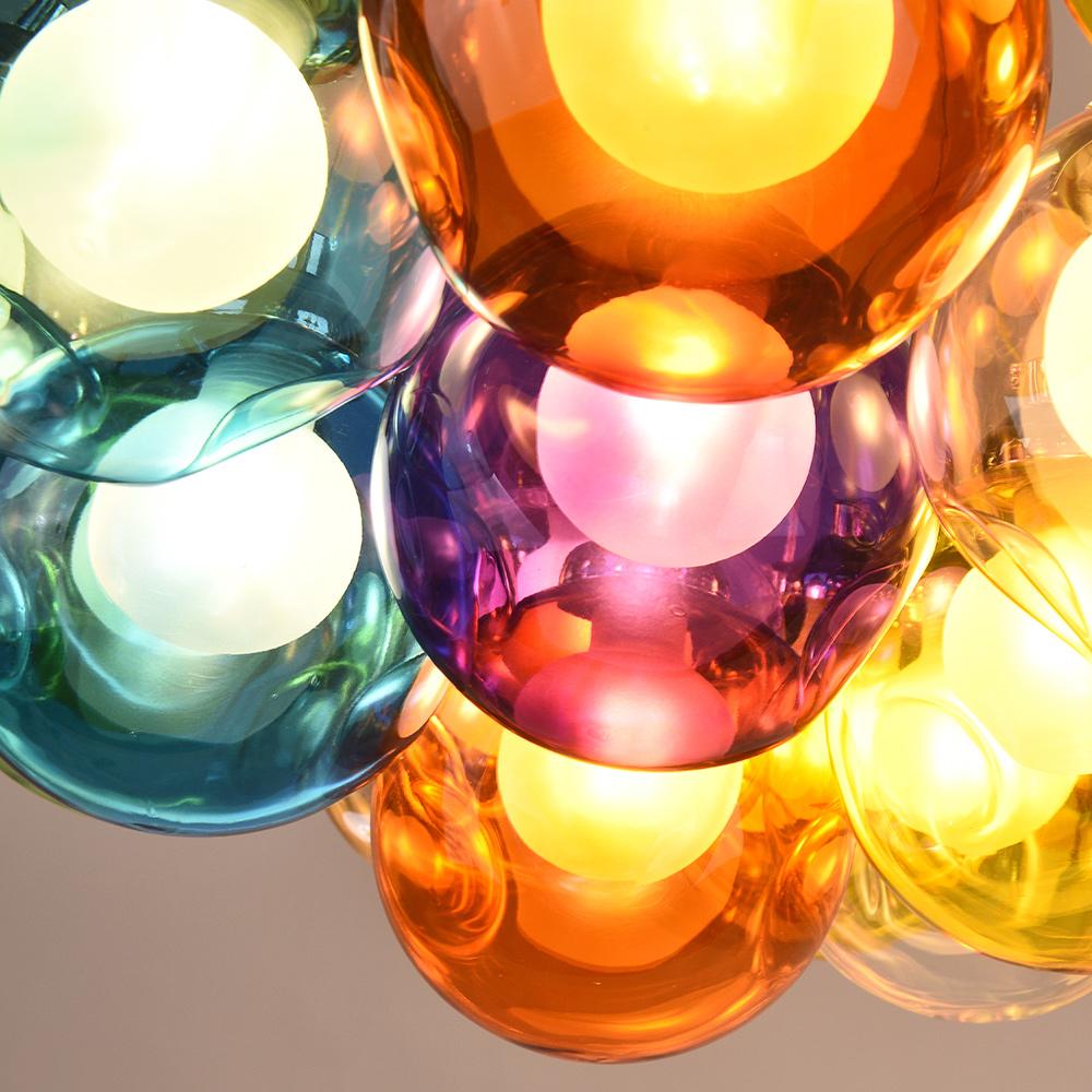 Pendant Light Glass Cluster 50.0 cm Multicolour Modern Kitchen Dining Room Hanging Lamp | Thomler