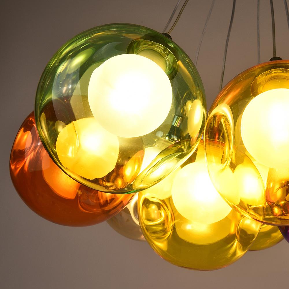 Pendant Light Glass Cluster 50.0 cm Multicolour Modern Kitchen Dining Room Hanging Lamp | Thomler