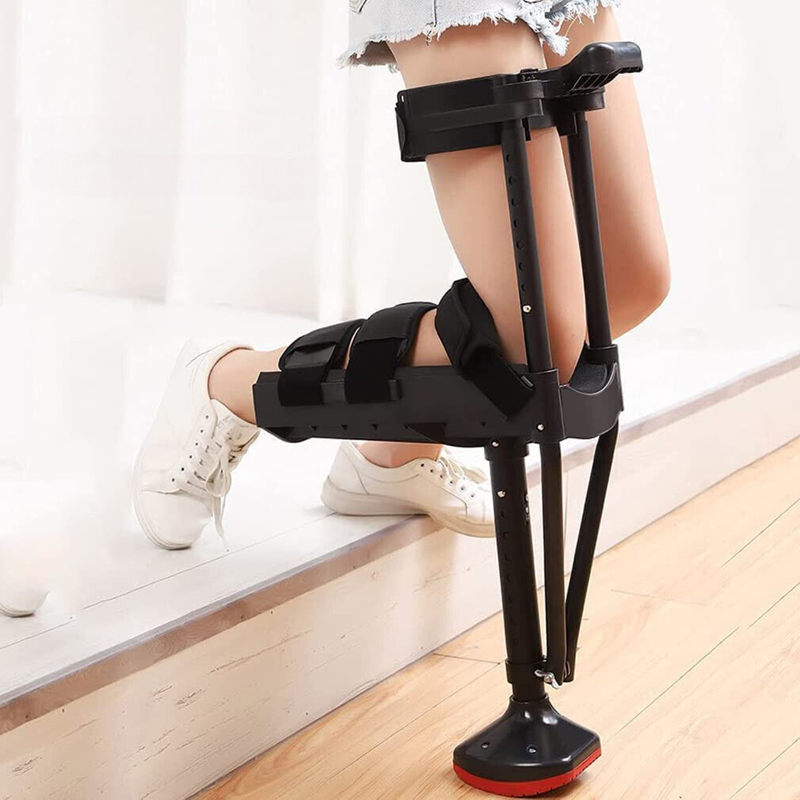 Hands-Free Knee Crutch Support Walker Aid for Leg Recovery Adjustable Mobility Scooter Alternative Foldable Rehab Tool for Post-Surgery | Thomler