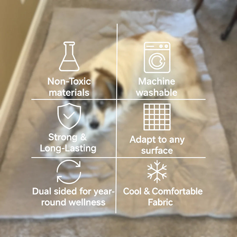 Self-Activating Pet Bed Pad for Dogs – Heat-Dissipating Resting Surface with Machine Washable Fabric & Portable Design | Thomler
