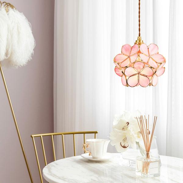 Pendant Light Glass Brass E27 Gold Dining Room Bedroom Hanging Ceiling Lamp Adjustable 150.0 cm Cord Vintage Style | Thomler