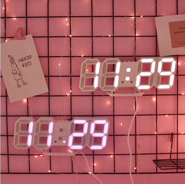 Digital LED Alarm Clock with Temperature Display & Color-Changing Backlight for Bedroom Desk | Thomler