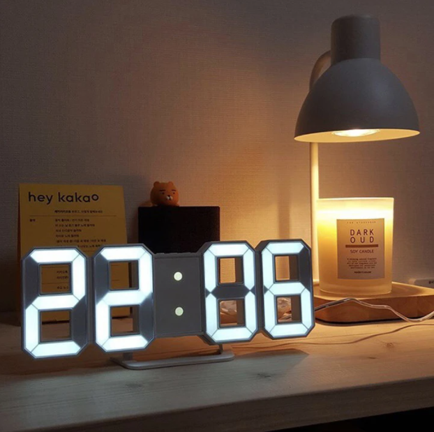 Digital LED Alarm Clock with Temperature Display & Color-Changing Backlight for Bedroom Desk | Thomler