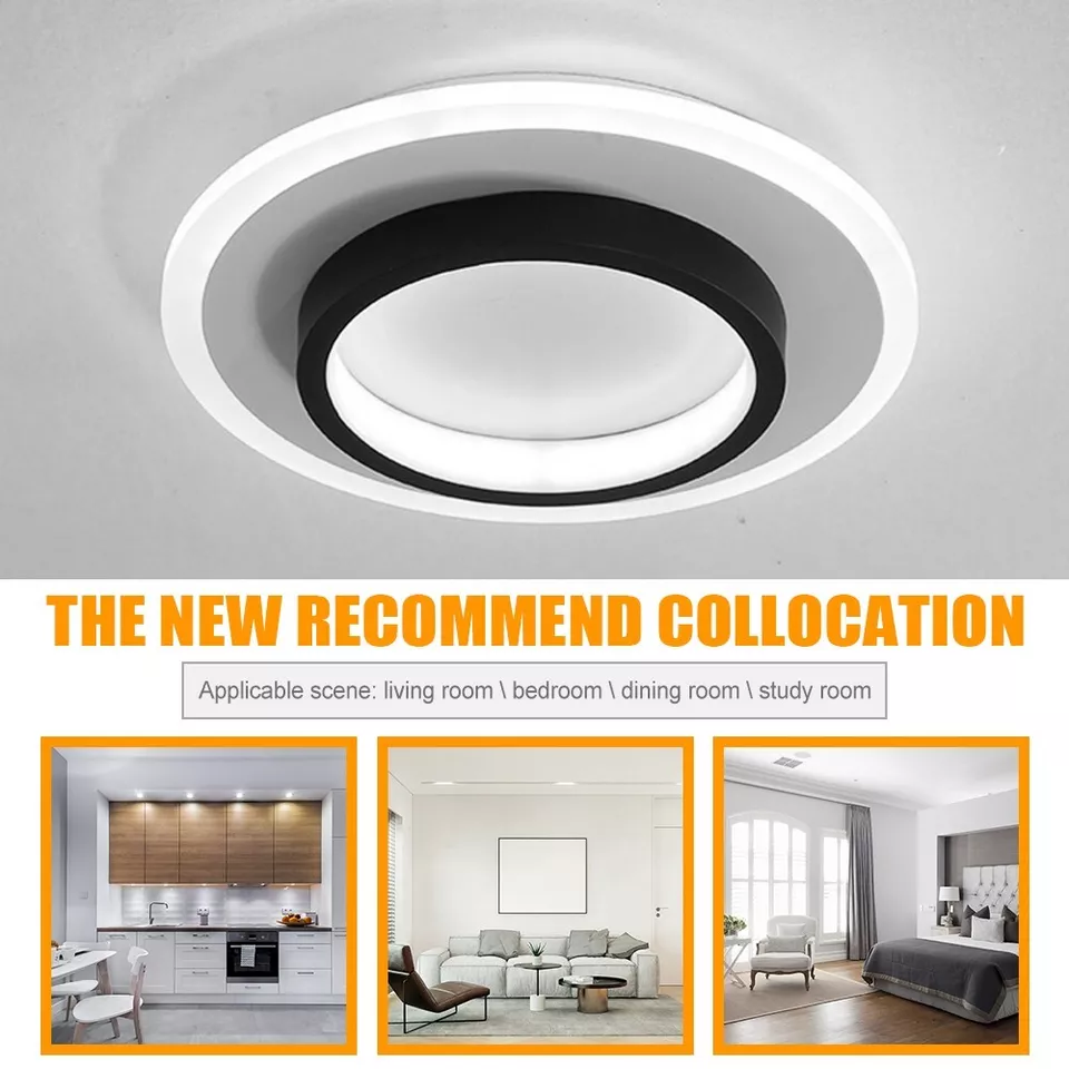 Ceiling Light Iron Aluminium 10W 20W 5.0 cm Round Bedroom Hallway Living Room | Modern LED Slim Fixture | Thomler