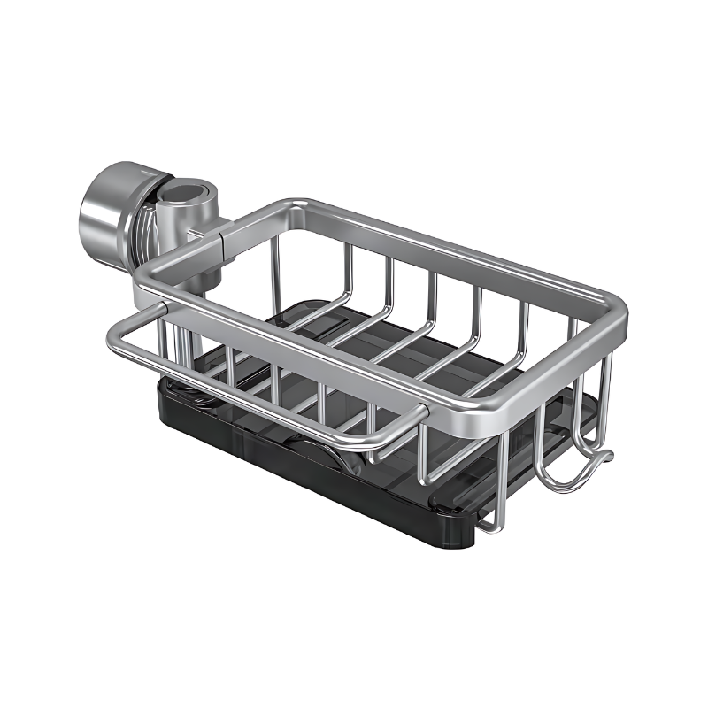 Over-the-Sink Caddy Organizer with Drainage Slots and Towel Hook for Kitchen Counter Space Saving | Thomler
