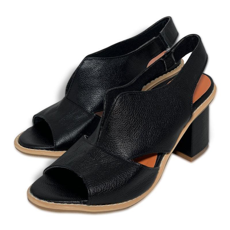 Blokhak Sandalen Dames Open Teen Elegant | Navando
