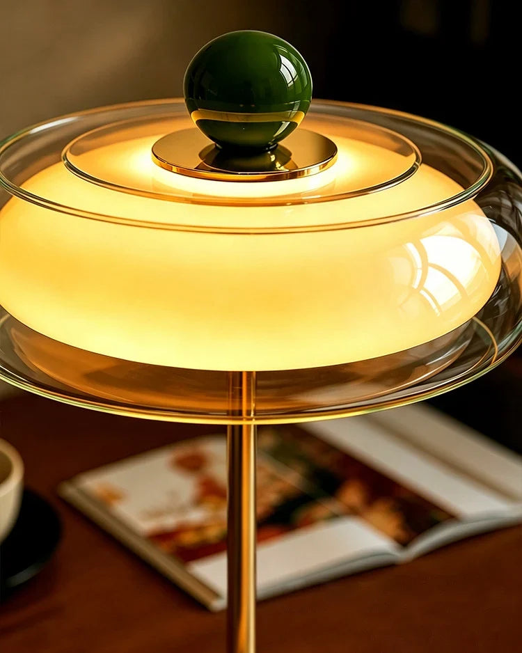 Rechargeable Mid-Century Modern Mushroom Desk Light with Touch Dimming & 3 Light Modes for Bedroom, Living Room & Office | Thomler