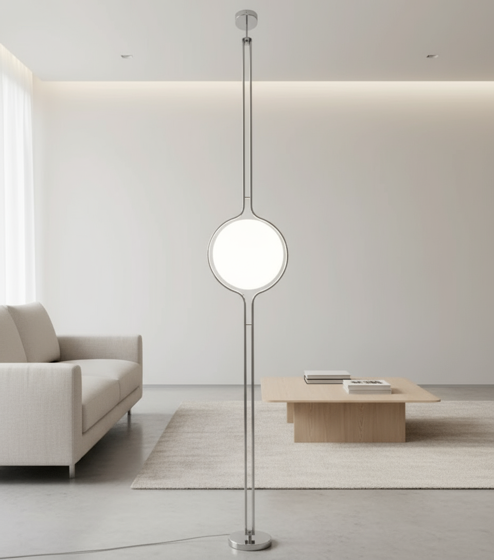 Vloerlamp Bol Plafond Tot Vloer Modern Metaal Acryl 280cm | Sansoti