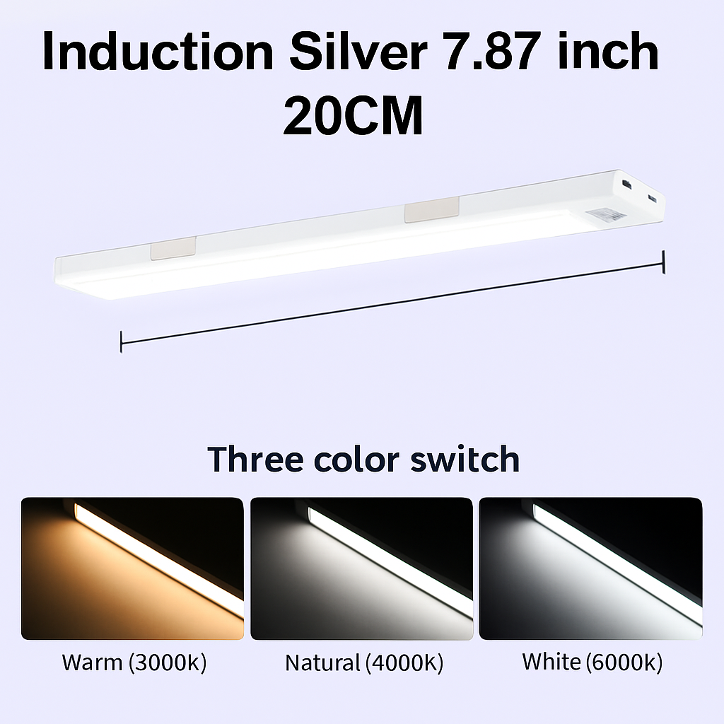 USB Rechargeable Motion Sensor LED Under Cabinet Light Stick, Magnetic Wireless Bar Light for Closet Pantry Kitchen Hallway Wardrobe | Thomler