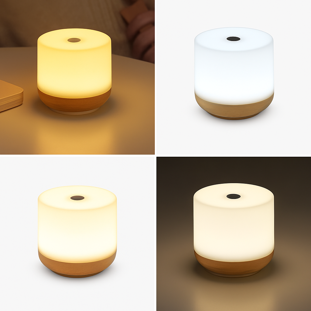 USB Touch-Control Bedside Lamp with 3 Brightness Levels – Portable LED Reading Light for Desk, Nightstand & Dorm Room | Thomler