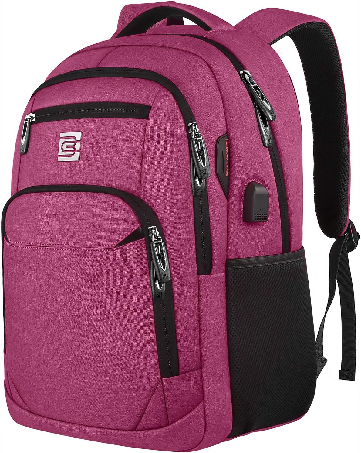 Tech Backpack for Laptops Up to 15.6 Inches with Integrated USB Power Port & Hidden Security Pocket | Polyester Daypack for College Students | Thomler