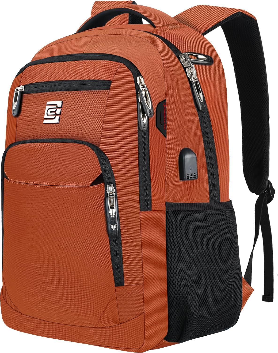 Tech Backpack for Laptops Up to 15.6 Inches with Integrated USB Power Port & Hidden Security Pocket | Polyester Daypack for College Students | Thomler