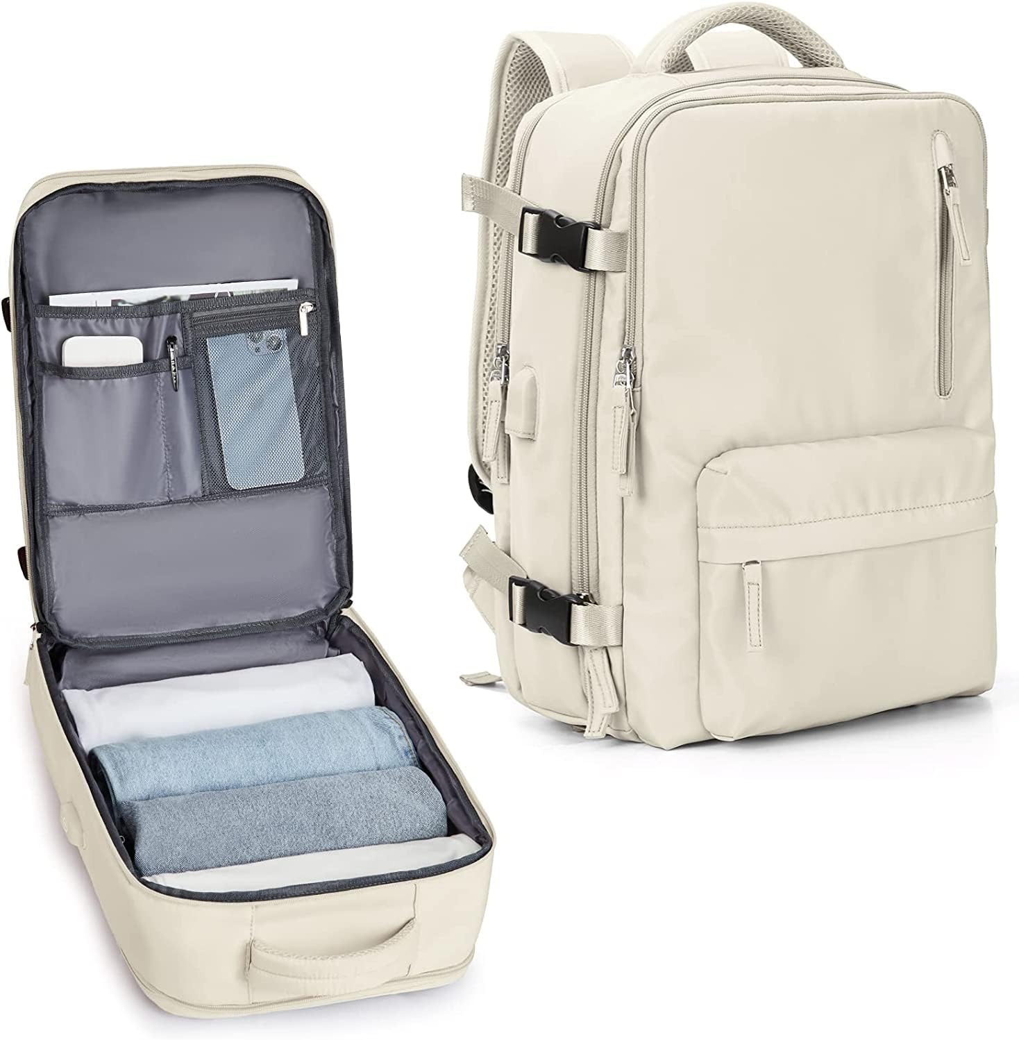 Large Travel Backpack 40L with Laptop Sleeve and Dedicated Shoe Section for Weekend Trips, Hiking & Daily Use | Thomler