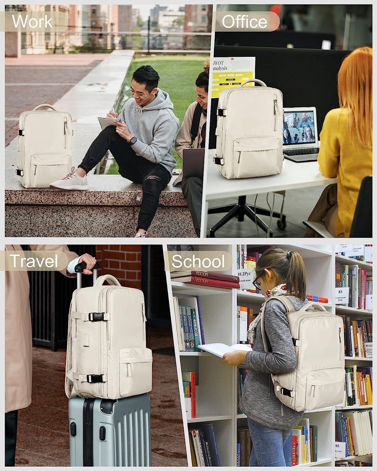 Large Travel Backpack 40L with Laptop Sleeve and Dedicated Shoe Section for Weekend Trips, Hiking & Daily Use | Thomler