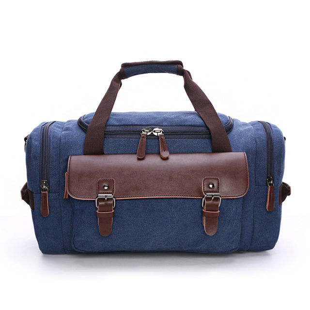 Canvas & Leather Travel Duffel Bag with Water-Resistant Coating – Large Weekender for Trips & Work | Thomler