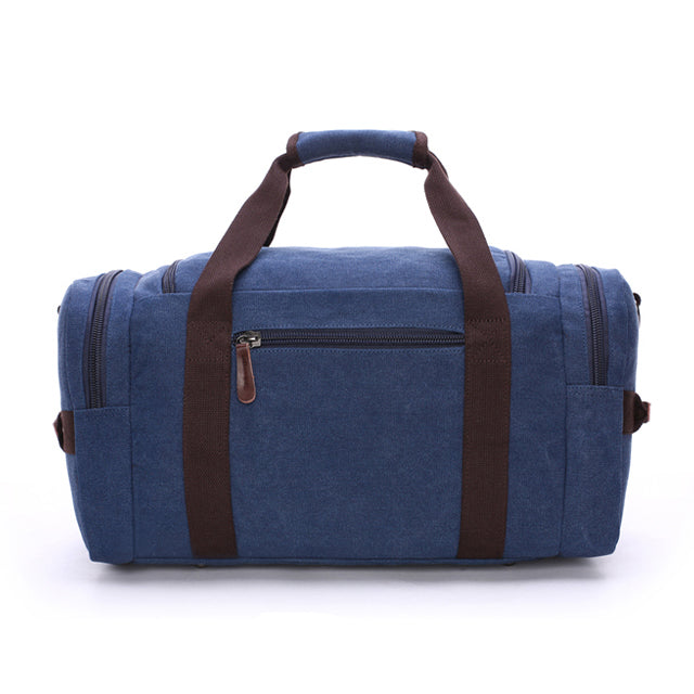 Canvas & Leather Travel Duffel Bag with Water-Resistant Coating – Large Weekender for Trips & Work | Thomler