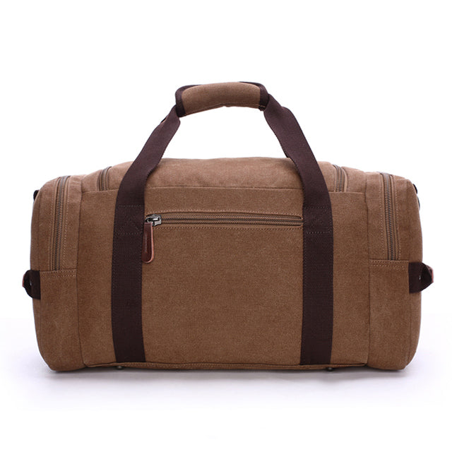 Spacious Leather & Canvas Carryall Duffel for Travel, Work & Weekend Getaways – Water-Resistant with Premium Scratch-Proof Finish | Thomler