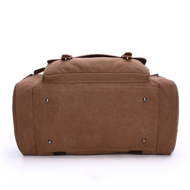 Spacious Leather & Canvas Carryall Duffel for Travel, Work & Weekend Getaways – Water-Resistant with Premium Scratch-Proof Finish | Thomler