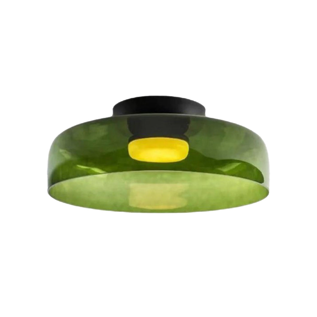 Ceiling Light Glass Multi-Layer Disc 16.5 in Contemporary Living Room Bedroom Dining Room Fixture | Thomler