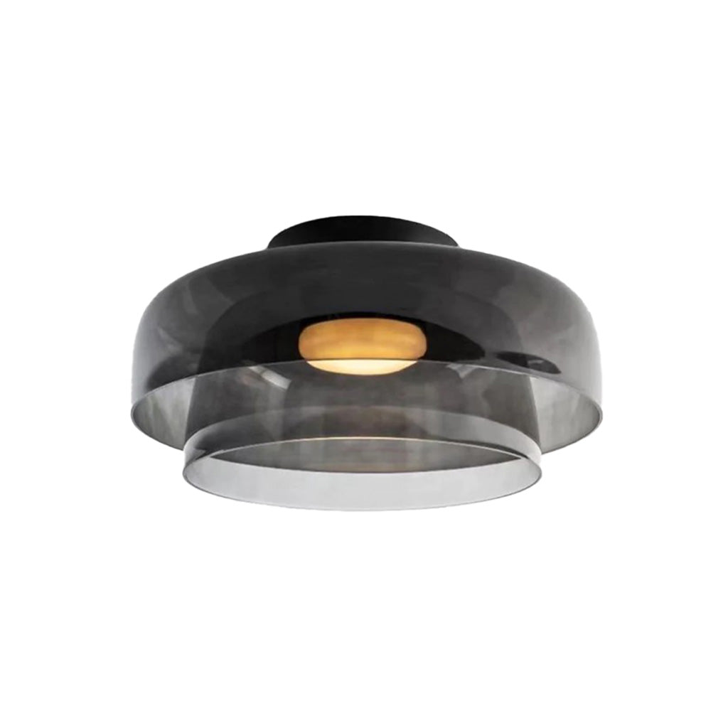 Ceiling Light Glass Multi-Layer Disc 16.5 in Contemporary Living Room Bedroom Dining Room Fixture | Thomler
