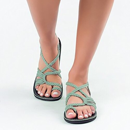 Women's Cushioned Slip-On Flat Sandals – Lightweight Shock-Absorbing Summer Slides for Daily Wear, Travel & Walking | Thomler