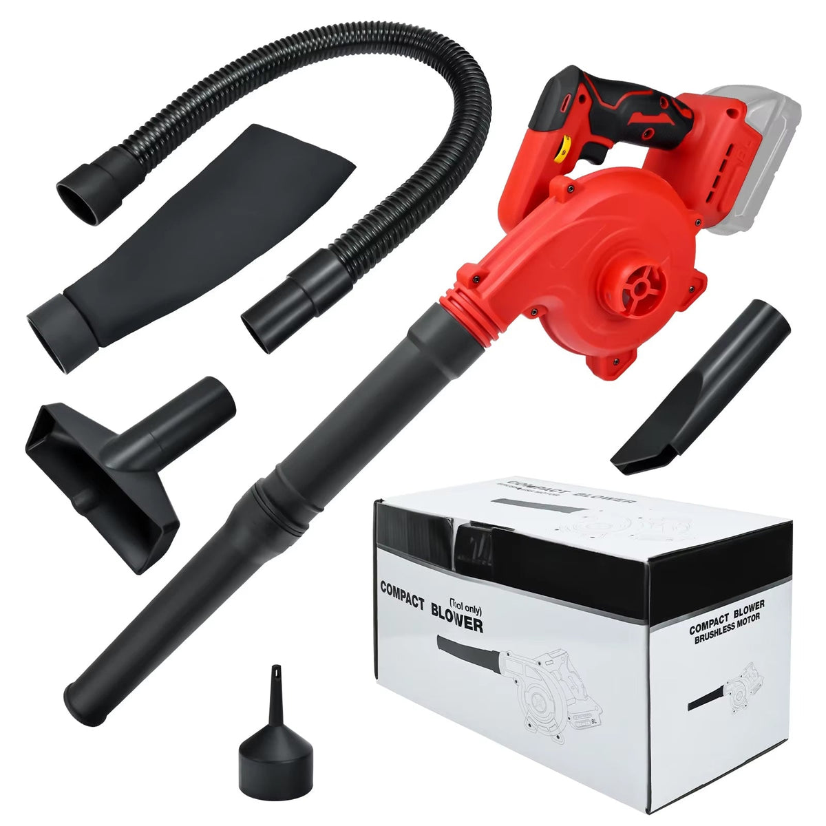 Cordless Brushless Leaf Blower & Vacuum with 18V Battery Compatibility – 6-Speed Handheld Yard Tool for Outdoor Cleaning, Indoor Dusting & | Thomler