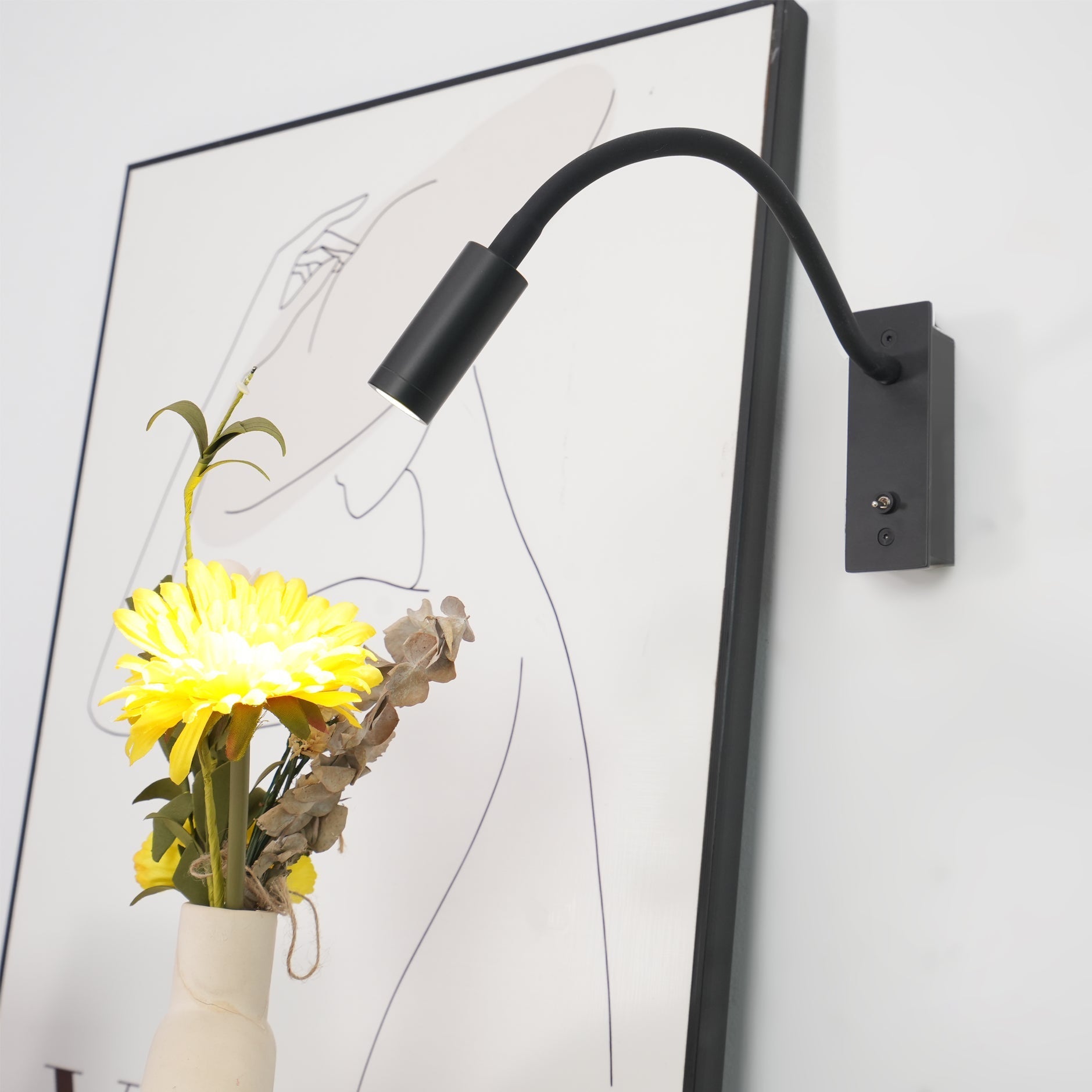 Wall Lamp Aluminum 13.8 in Adjustable LED Indoor Reading Light Black Brushed Bronze Sand Nickel | Thomler