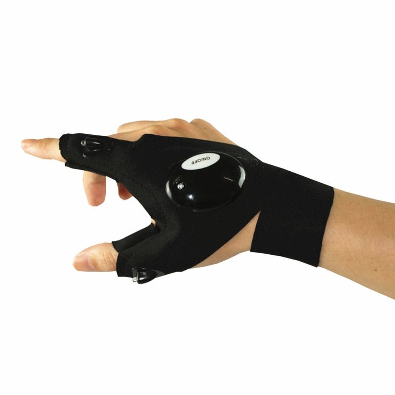 Rechargeable Work Gloves with Built-In LED Finger Lights for Mechanics, Camping, Repair & Night Tasks | Thomler