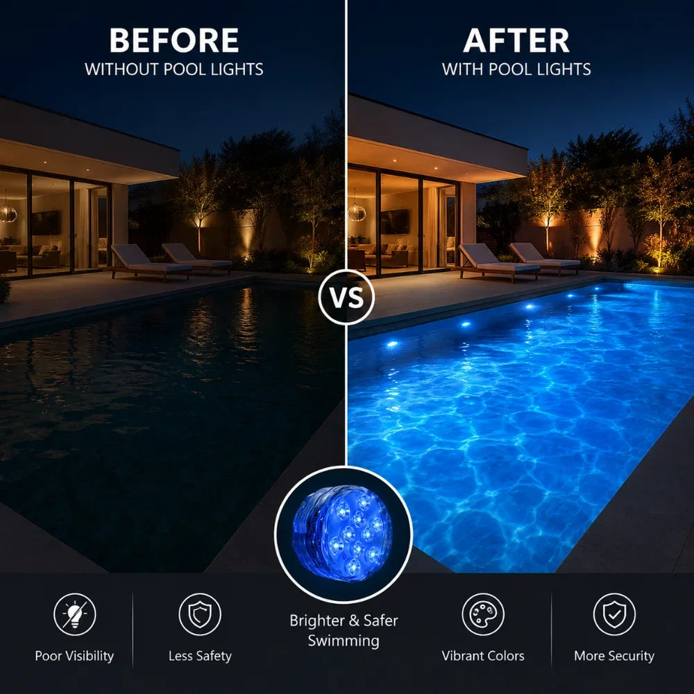 Waterproof RGB Color-Changing Underwater Light with Remote – Battery-Powered Submersible LED for Pools, Aquariums & Hot Tubs | Thomler